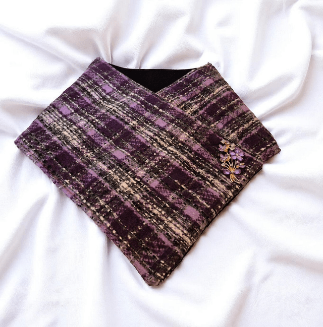 Purple Plaid Cozy Wrap