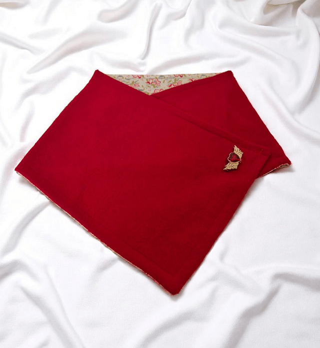 Stunning Red Cashmere Cozy Wrap (2)